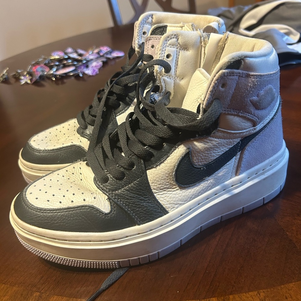 Nike Purple and Navy High-Top Jordan’s